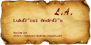Lukácsi András névjegykártya