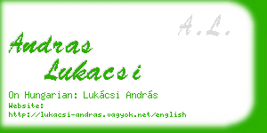andras lukacsi business card